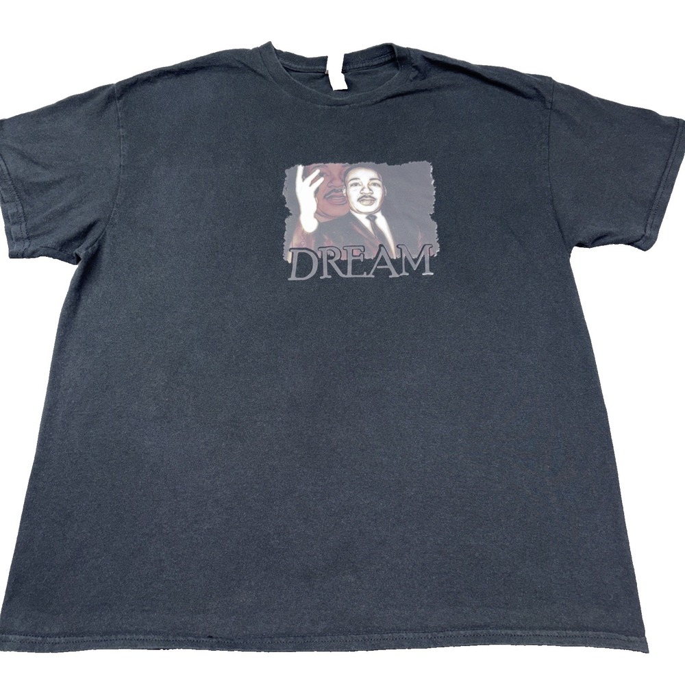 Dr. Martin Luther King Jr T Shirt Gildan Size XL Black "Dream" 68